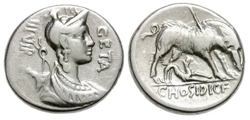 hosidia roman coin denarius
